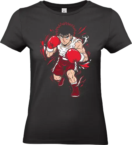 Dempsey Roll: The Fighting Spirit - Hajime no Ippo shirt, anime boxing graphic tee, Dempsey Roll apparel, sports anime streetwear, fighting spirit design, retro shonen manga clothing, gym motivation anime shirt, action pose graphic tee, Makunouchi Ippo merch, aesthetic otaku fashion - Standard T-Shirt (Women)
