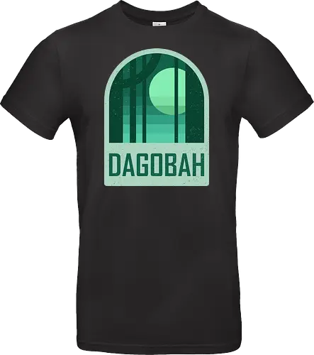 Dagobah - Geometric and minimalist series - Space Opera, 80s, badge, dagobah, film, galaxy, geometric, landscape, minimalist, retro, outer space, science fiction, space, movie, scifi - Standard T-Shirt