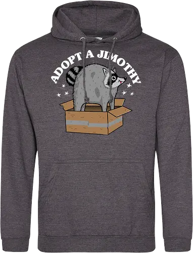 Adopt a Jimothy - Jimothy, raccoon, racoon, cute, seattle, Adopt a Jimothy, jimothy the raccoon - Standard Hoodie