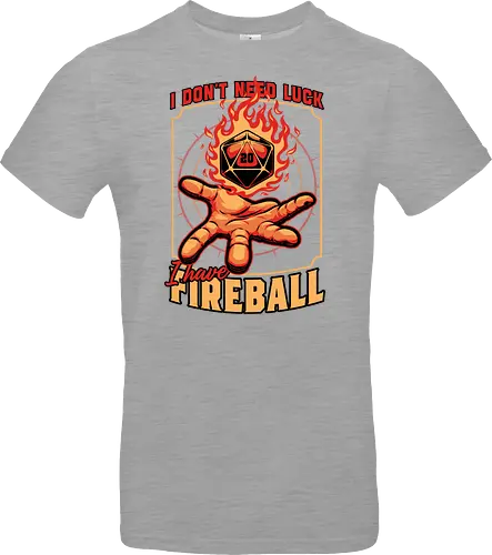 RPG Dice Luck Fireball - Rpg, Role-play, Role-playing, Roleplay Game, Role-playing Game, Roleplaying Game, Critical Hit, Critical, Critical Fail, Critical Success, Dungeon Master, Dungeon, Luck, Nerd, Geek, Adventure, Fantasy, Magic, Ritual, Magical, Wizard, Sorcery, Sorcerer, D20, Pen and Paper, Fireball, Tabletop Game, Tabletop, Tabletop Gaming, Tabletop Rpg, Game Master - Standard T-Shirt