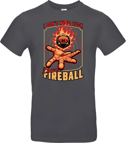 RPG Dice Luck Fireball - Rpg, Role-play, Role-playing, Roleplay Game, Role-playing Game, Roleplaying Game, Critical Hit, Critical, Critical Fail, Critical Success, Dungeon Master, Dungeon, Luck, Nerd, Geek, Adventure, Fantasy, Magic, Ritual, Magical, Wizard, Sorcery, Sorcerer, D20, Pen and Paper, Fireball, Tabletop Game, Tabletop, Tabletop Gaming, Tabletop Rpg, Game Master - Standard T-Shirt