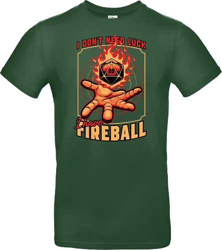 RPG Dice Luck Fireball - Rpg, Role-play, Role-playing, Roleplay Game, Role-playing Game, Roleplaying Game, Critical Hit, Critical, Critical Fail, Critical Success, Dungeon Master, Dungeon, Luck, Nerd, Geek, Adventure, Fantasy, Magic, Ritual, Magical, Wizard, Sorcery, Sorcerer, D20, Pen and Paper, Fireball, Tabletop Game, Tabletop, Tabletop Gaming, Tabletop Rpg, Game Master - Standard T-Shirt