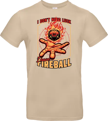 RPG Dice Luck Fireball - Rpg, Role-play, Role-playing, Roleplay Game, Role-playing Game, Roleplaying Game, Critical Hit, Critical, Critical Fail, Critical Success, Dungeon Master, Dungeon, Luck, Nerd, Geek, Adventure, Fantasy, Magic, Ritual, Magical, Wizard, Sorcery, Sorcerer, D20, Pen and Paper, Fireball, Tabletop Game, Tabletop, Tabletop Gaming, Tabletop Rpg, Game Master - Standard T-Shirt