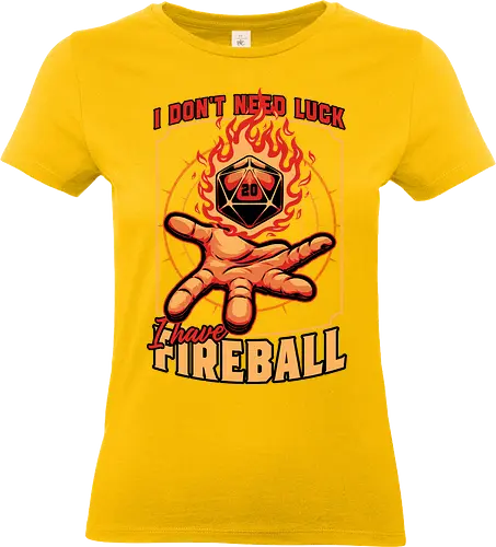 RPG Dice Luck Fireball - Rpg, Role-play, Role-playing, Roleplay Game, Role-playing Game, Roleplaying Game, Critical Hit, Critical, Critical Fail, Critical Success, Dungeon Master, Dungeon, Luck, Nerd, Geek, Adventure, Fantasy, Magic, Ritual, Magical, Wizard, Sorcery, Sorcerer, D20, Pen and Paper, Fireball, Tabletop Game, Tabletop, Tabletop Gaming, Tabletop Rpg, Game Master - Standard T-Shirt (Women)