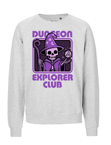 RPG Mage Skull - Rpg, Role-play, Role-playing, Roleplay Game, Role-playing Game, Roleplaying Game, Critical Hit, Critical, Critical Fail, Critical Success, Dungeon Master, Dungeon, Nerd, Geek, Adventure, Fantasy, Magic, Ritual, Magical, Wizard, Sorcery, Sorcerer, D20, Fireball, Tabletop Game, Tabletop, Tabletop Gaming, Tabletop Rpg, Game Master, Exploration, Explorer, Club, Skull, Skeleton, Bones, Bone, Undead - Fairtrade Sweatshirt