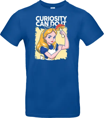 Curiosity Can Do It - A playful fantasy-inspired illustration celebrating curiosity, imagination, and courage through a clever reinterpretation of the iconic motivational poster. - Standard T-Shirt