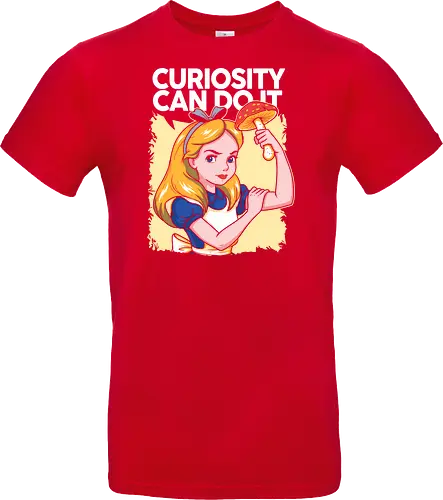 Curiosity Can Do It - A playful fantasy-inspired illustration celebrating curiosity, imagination, and courage through a clever reinterpretation of the iconic motivational poster. - Standard T-Shirt