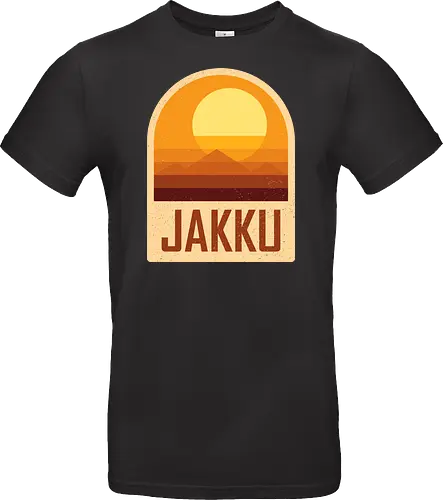 Jakku - Geometric and minimalist series  - Space Opera, 80s, badge, film, galaxy, geometric, landscape, minimalist, outer space, retro, science fiction, space, jakku, movie, scifi - Standard T-Shirt