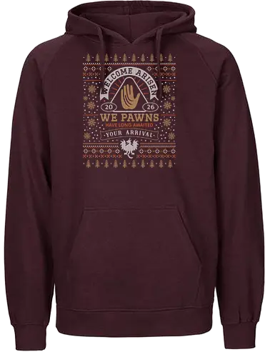 Welcome Arisen Ugly Sweater - dark arisen, dragon, dogma, dragons dogma 2, dragons dogma ii, gransys, rpg, jrpg, fantasy, bitterblack isle, gran soren, riftstone, pawns, video games, gaming, gamer, ugly christmas sweater, ugly sweater, xmas, christmas - Fairtrade Hoodie