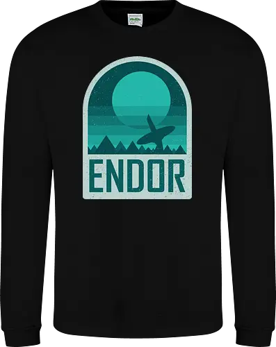 Endor - Geometric and minimalist series  - Space Opera, 80s, badge, endor, film, galaxy, geometric, landscape, minimalist, outer space, retro, science fiction, space, movie, scifi - Sweatshirt