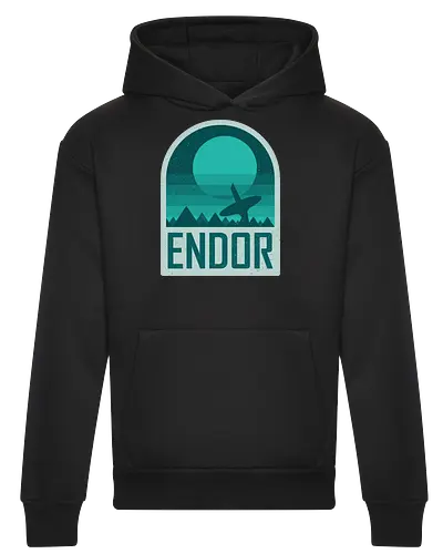 Endor - Geometric and minimalist series  - Space Opera, 80s, badge, endor, film, galaxy, geometric, landscape, minimalist, outer space, retro, science fiction, space, movie, scifi - Heavyweight Hoodie