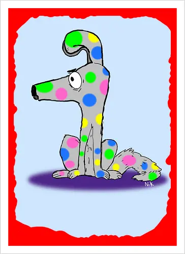 Bunter Hund - einfachso - Artprint