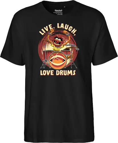 Love Drums - puppet, Animal, Mayhem, Drums - Fairtrade T-Shirt