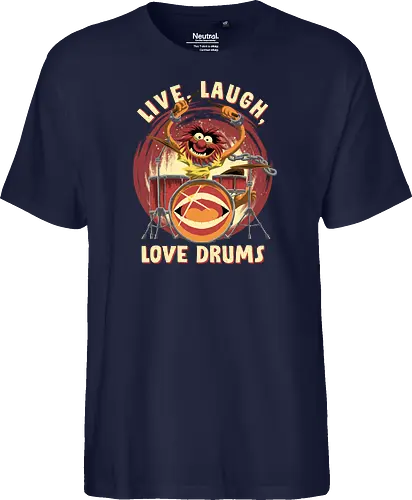 Love Drums - puppet, Animal, Mayhem, Drums - Fairtrade T-Shirt