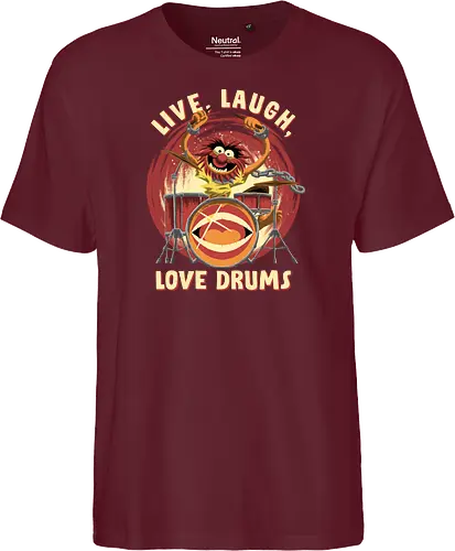 Love Drums - puppet, Animal, Mayhem, Drums - Fairtrade T-Shirt