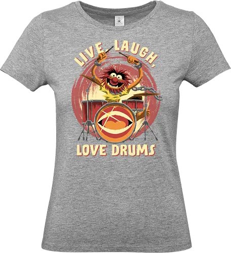 Love Drums - puppet, Animal, Mayhem, Drums - Standard T-Shirt (Women)