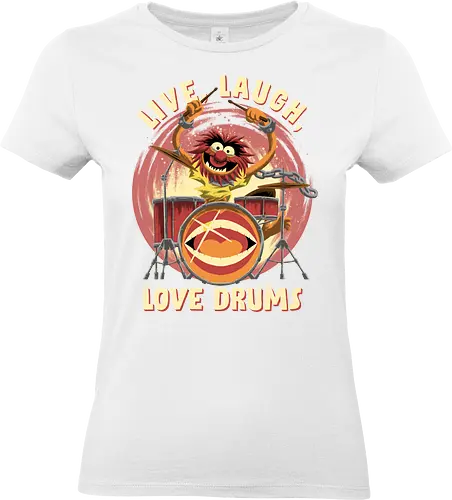 Love Drums - puppet, Animal, Mayhem, Drums - Standard T-Shirt (Women)