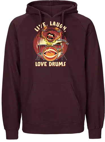 Love Drums - puppet, Animal, Mayhem, Drums - Fairtrade Hoodie