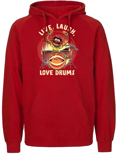 Love Drums - puppet, Animal, Mayhem, Drums - Fairtrade Hoodie