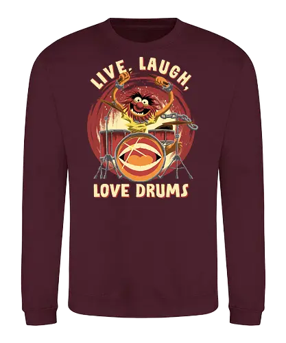 Love Drums - puppet, Animal, Mayhem, Drums - Sweatshirt