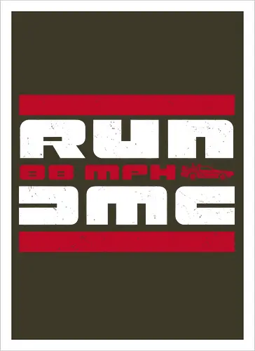 Run 88mph - RUN DMC, Future, Delorean - Artprint