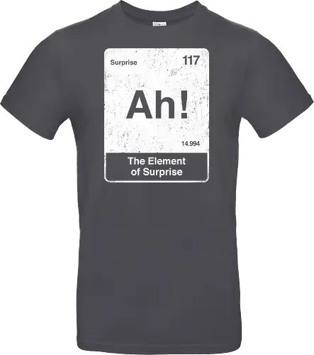 Ah The element of surprise - Ah surprise, the element, elements, science, scientist, Ryan gosling, project Hail Mary, space, comedy, am I smart, the element of surprise, chemistry, physics, science fiction, Periodic table - Standard T-Shirt