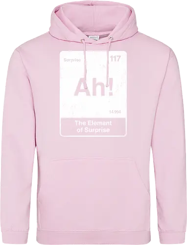 Ah The element of surprise - Ah surprise, the element, elements, science, scientist, Ryan gosling, project Hail Mary, space, comedy, am I smart, the element of surprise, chemistry, physics, science fiction, Periodic table - Standard Hoodie