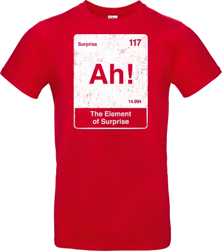 Ah The element of surprise - Ah surprise, the element, elements, science, scientist, Ryan gosling, project Hail Mary, space, comedy, am I smart, the element of surprise, chemistry, physics, science fiction, Periodic table - Standard T-Shirt