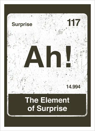 Ah The element of surprise - Ah surprise, the element, elements, science, scientist, Ryan gosling, project Hail Mary, space, comedy, science fiction, Periodic table, am I smart, the element of surprise, chemistry, physics - Artprint