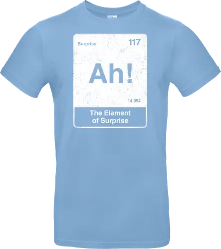 Ah The element of surprise - Ah surprise, the element, elements, science, scientist, Ryan gosling, project Hail Mary, space, comedy, am I smart, the element of surprise, chemistry, physics, science fiction, Periodic table - Standard T-Shirt