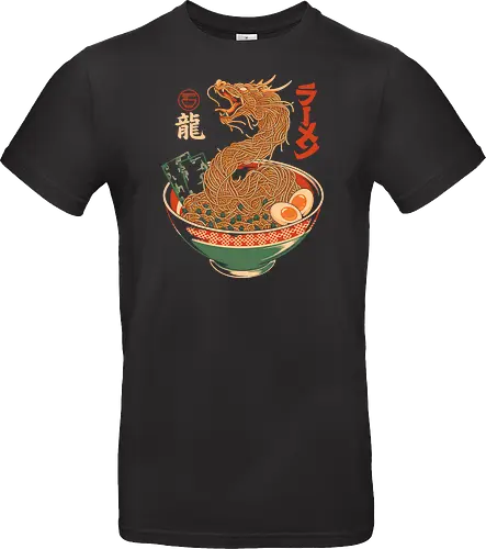 Dragon Ramen - cuisine, fantasy, kawaii, anime, manga, geek, popculture, oriental, bowl, illustration, culinary, dragon, ramen, noodles, japan, japanese, asian, mythology, food, foodie - Standard T-Shirt