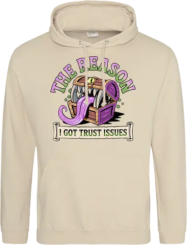 The reason I got trust issues - dnd mimic, trust issues, ttrpg gift, dungeon master, critical role, dnd monster, goblin dice, critical hit - Standard Hoodie
