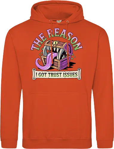 The reason I got trust issues - dnd mimic, trust issues, ttrpg gift, dungeon master, critical role, dnd monster, goblin dice, critical hit - Standard Hoodie