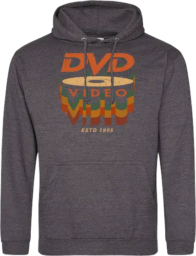 DVD Video 95 - Physical media, real media, dvd, cd, blu ray, digital code, real games, own game, own the game, 90s, 1995, gaming, gamergate - Standard Hoodie