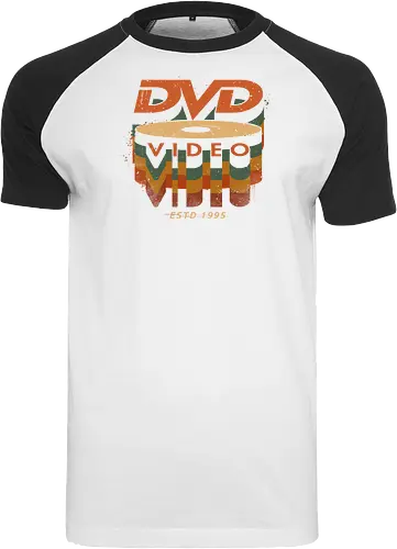 DVD Video 95 - Physical media, real media, dvd, cd, blu ray, digital code, real games, own game, own the game, 90s, 1995, gaming, gamergate - Raglan T-Shirt