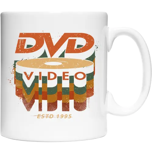 DVD Video 95 - Physical media, real media, dvd, cd, blu ray, digital code, real games, own game, own the game, 90s, 1995, gaming, gamergate - Cup