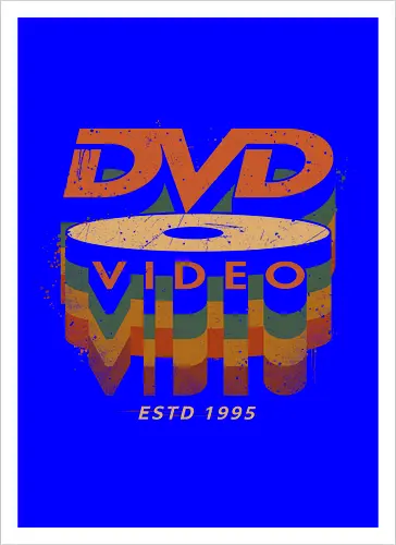 DVD Video 95 - Physical media, real media, dvd, cd, blu ray, digital code, real games, own game, own the game, 90s, 1995, gaming, gamergate - Artprint