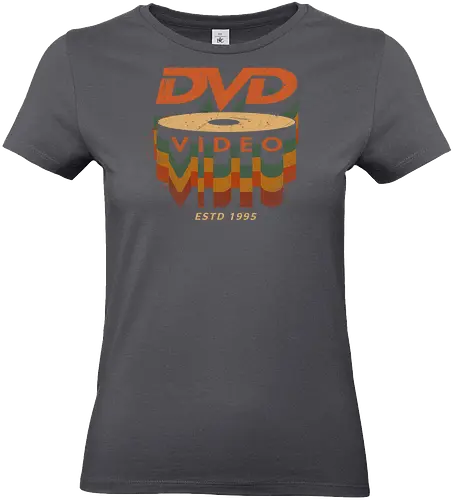 DVD Video 95 - Physical media, real media, dvd, cd, blu ray, digital code, real games, own game, own the game, 90s, 1995, gaming, gamergate - Standard T-Shirt (Women)