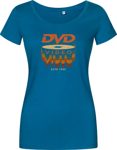 DVD Video 95 - Physical media, real media, dvd, cd, blu ray, digital code, real games, own game, own the game, 90s, 1995, gaming, gamergate - Women T-Shirt