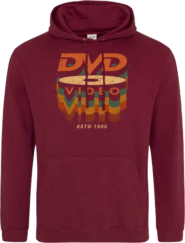 DVD Video 95 - Physical media, real media, dvd, cd, blu ray, digital code, real games, own game, own the game, 90s, 1995, gaming, gamergate - Standard Hoodie