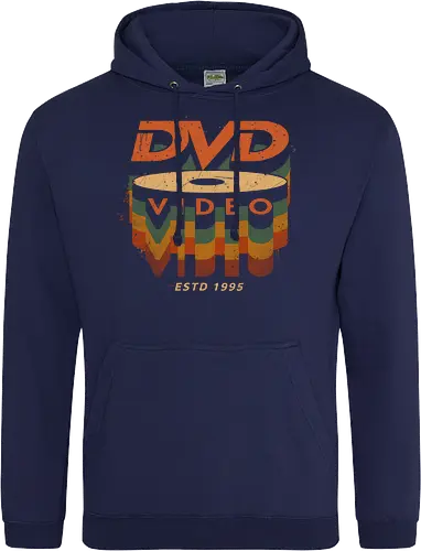 DVD Video 95 - Physical media, real media, dvd, cd, blu ray, digital code, real games, own game, own the game, 90s, 1995, gaming, gamergate - Standard Hoodie