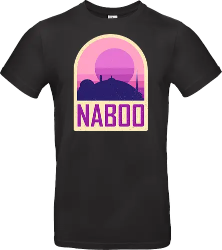 Naboo - Geometric and minimalist series - Space Opera, 80s, badge, film, galaxy, geometric, landscape, minimalist, naboo, outer space, retro, science fiction, space, movie, scifi - Standard T-Shirt
