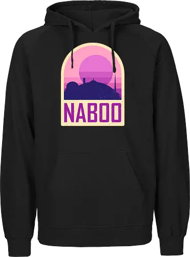 Naboo - Geometric and minimalist series - Space Opera, 80s, badge, film, galaxy, geometric, landscape, minimalist, naboo, outer space, retro, science fiction, space, movie, scifi - Fairtrade Hoodie