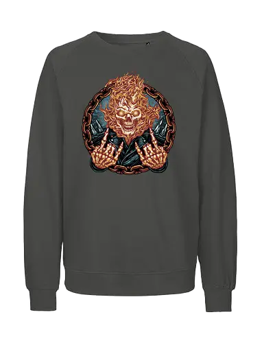 Rider from Hell - Comic, comics, comic book, antihero, movie, film, character, motorcyclist, Paranormal - Fairtrade Sweatshirt