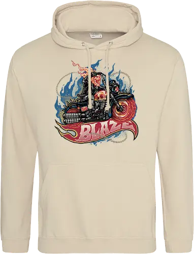 Blazing Skull - Comic, comics, comic book, antihero, movie, film, character, motorcyclist, Paranormal - Standard Hoodie