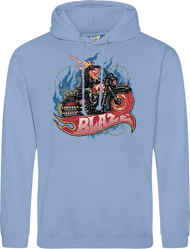 Blazing Skull - Comic, comics, comic book, antihero, movie, film, character, motorcyclist, Paranormal - Standard Hoodie