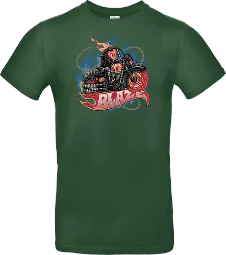 Blazing Skull - Comic, comics, comic book, antihero, movie, film, character, motorcyclist, Paranormal - Standard T-Shirt