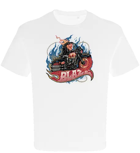 Blazing Skull - Comic, comics, comic book, antihero, movie, film, character, motorcyclist, Paranormal - Oversize T-Shirt