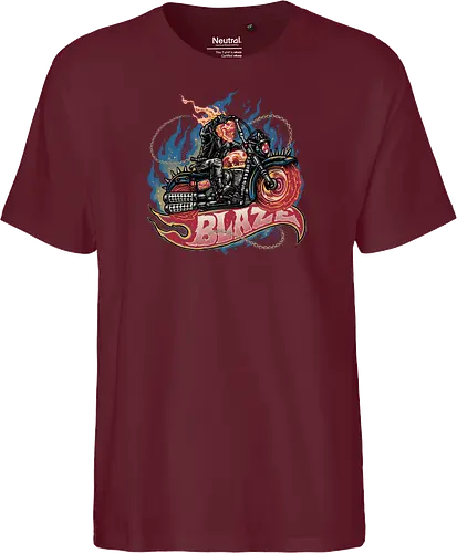 Blazing Skull - Comic, comics, comic book, antihero, movie, film, character, motorcyclist, Paranormal - Fairtrade T-Shirt