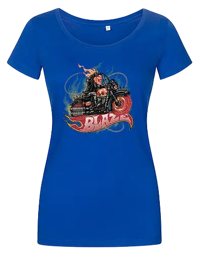 Blazing Skull - Comic, comics, comic book, antihero, movie, film, character, motorcyclist, Paranormal - Women T-Shirt